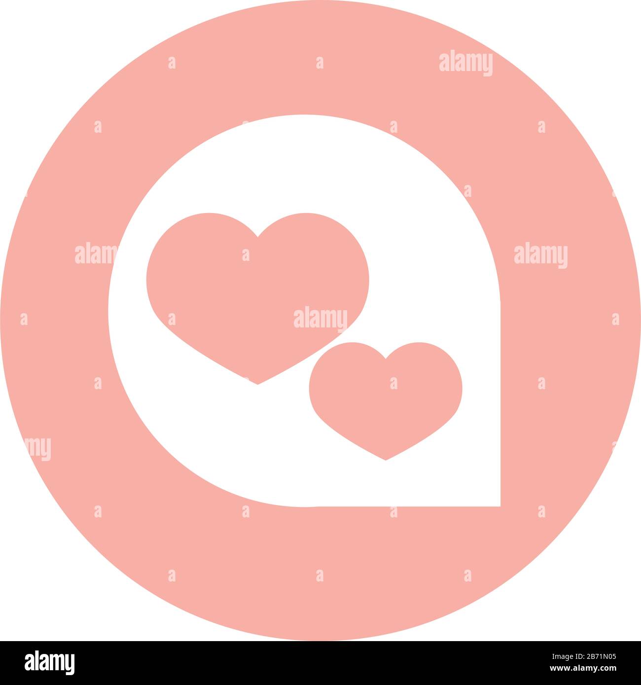 mothers day, speech bubble hearts love decoration vector illustration block style icon Stock Vector