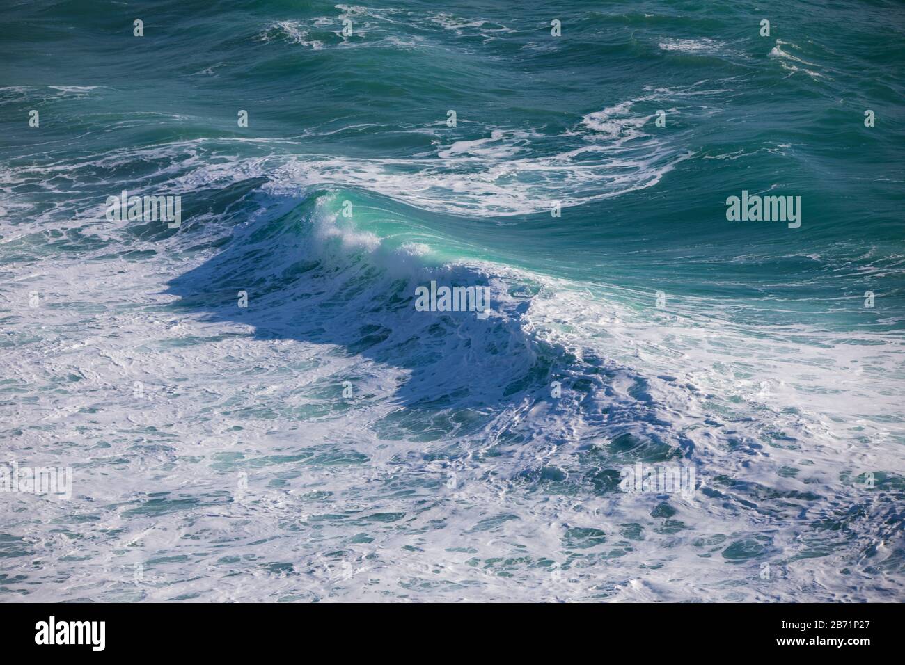 Waves off Lizard Coast of Cornwall Stock Photo