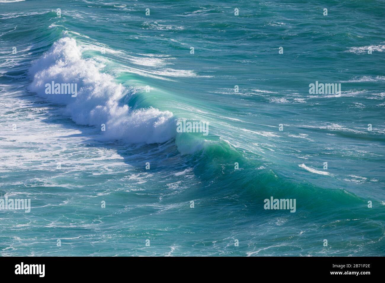 Waves off Lizard Coast Cornwall Stock Photo