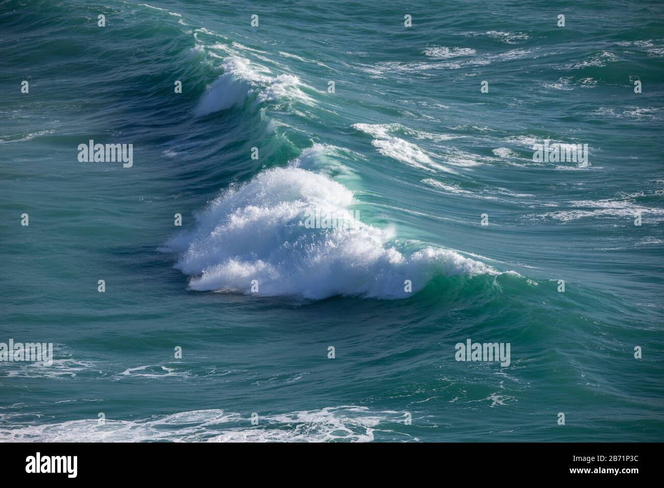 Waves off Cornwall Stock Photo