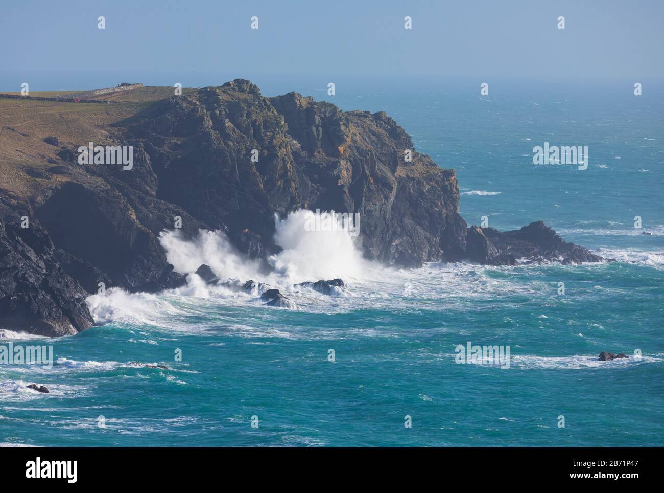 Waves off the Lizard Coast Stock Photo