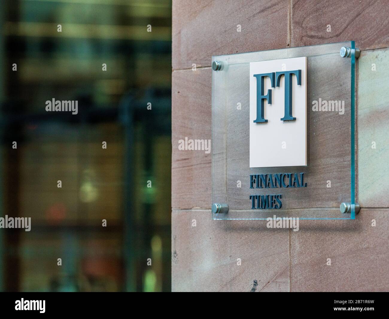 FT London Financial Times Headquarters at Bracken House in the City of London Financial District. The FT returned to its historic home in 2019. Stock Photo