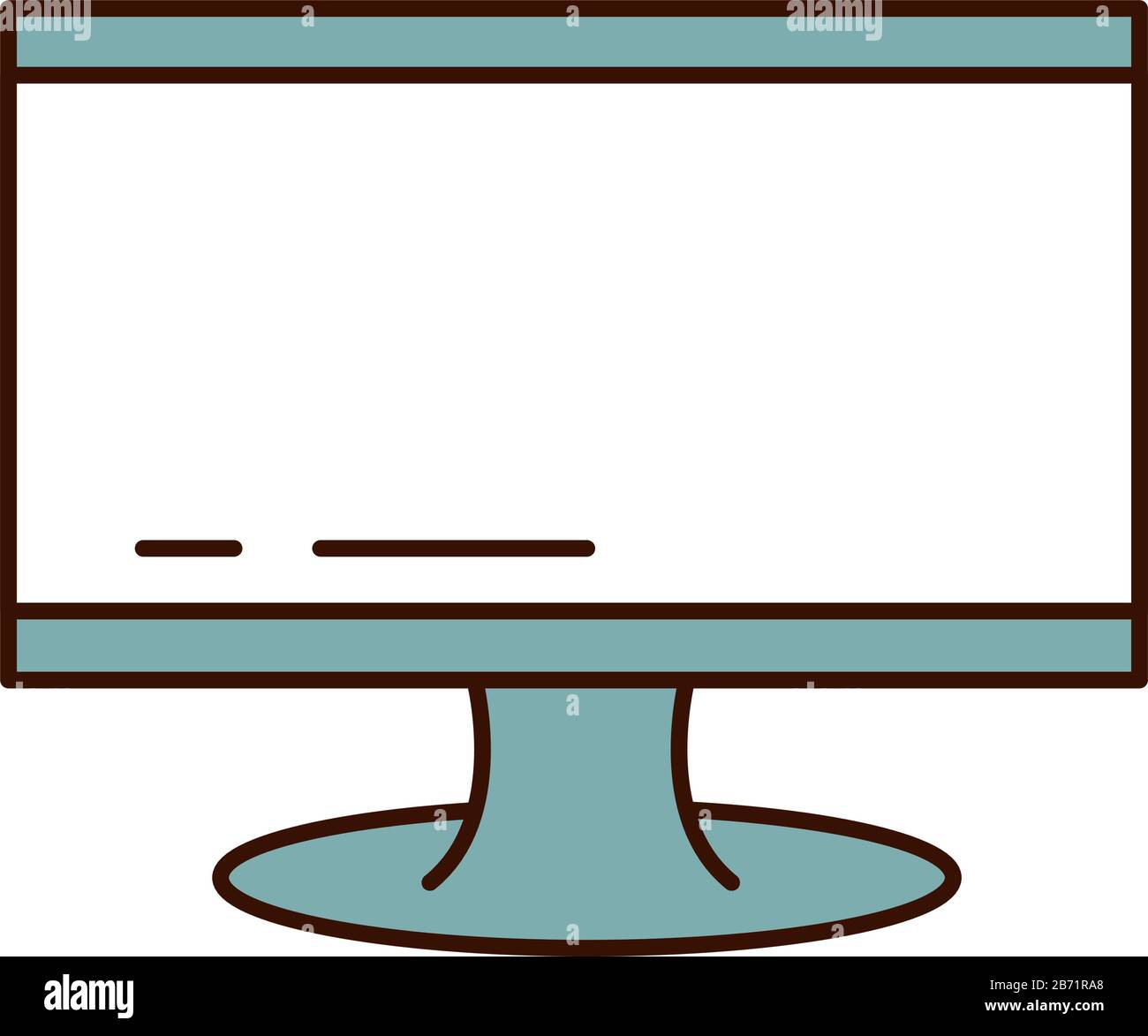 school education computer monitor device supply vector illustration ...