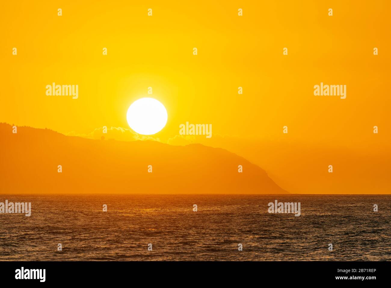 United States of America, Hawaii, Oahu island, North Shore at sunset Stock Photo