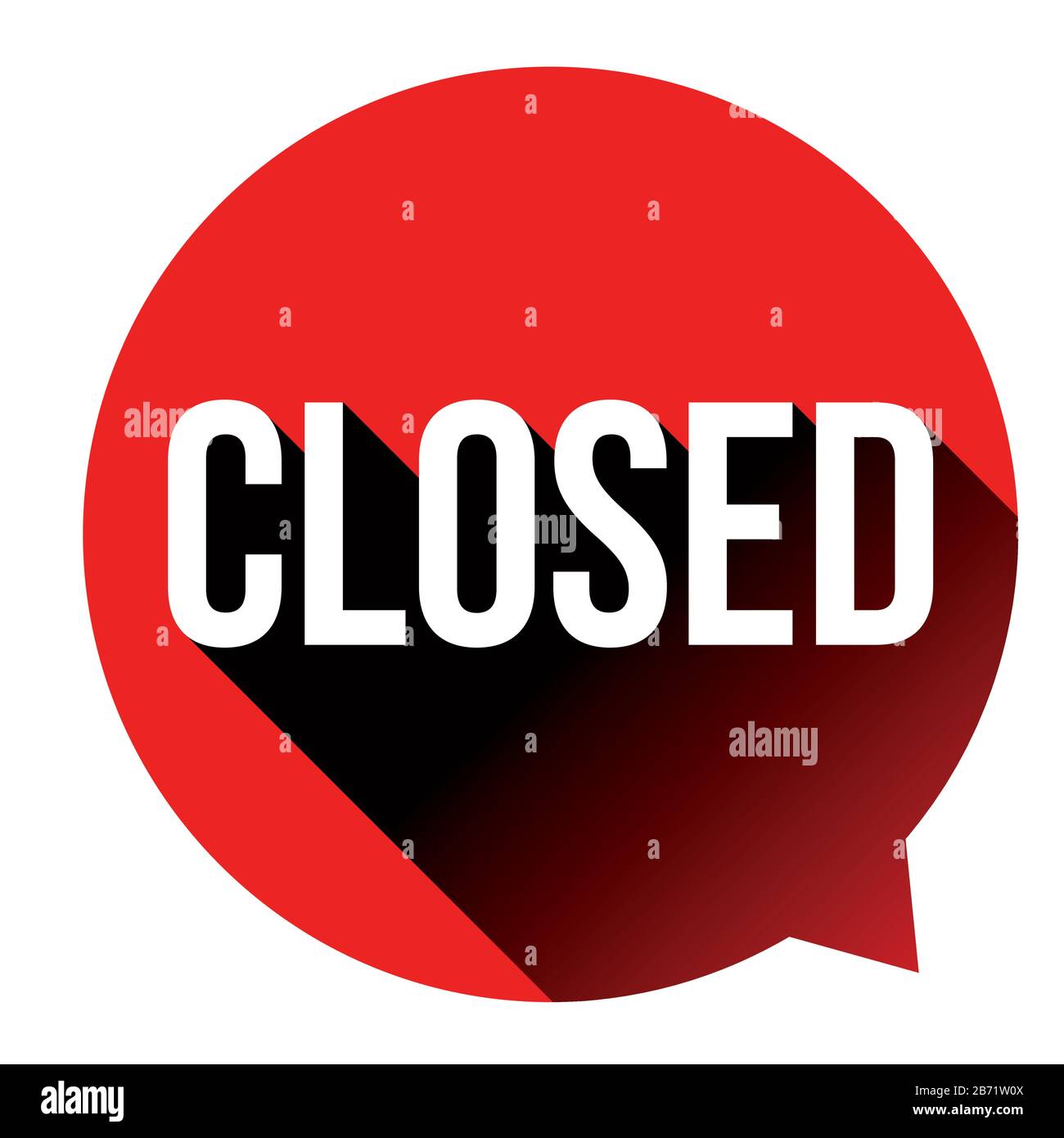 Closed sign red speech bubble Stock Vector