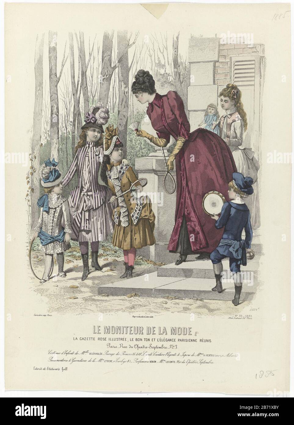 Le Moniteur de la Mode, 1885, No 2224e, No 39 Costumes d Le Moniteur de la Mode, 1885, No 2224e, No 39 Costumes d