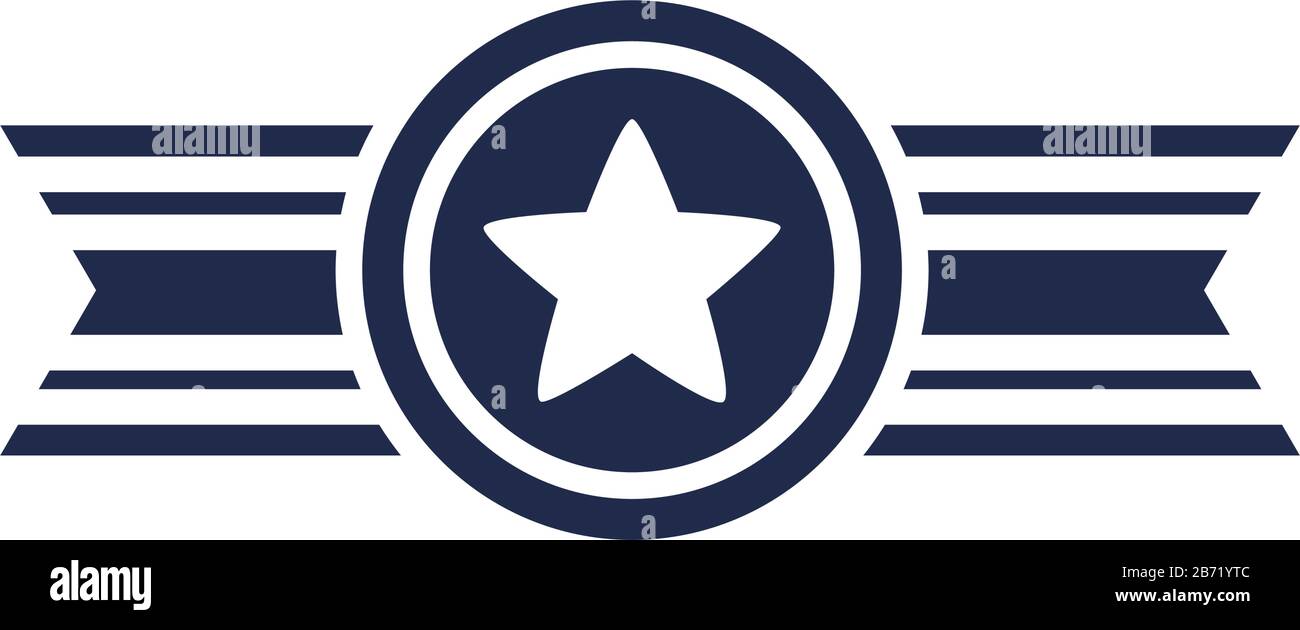 memorial day star medal ribbon decoration american celebration vector ...