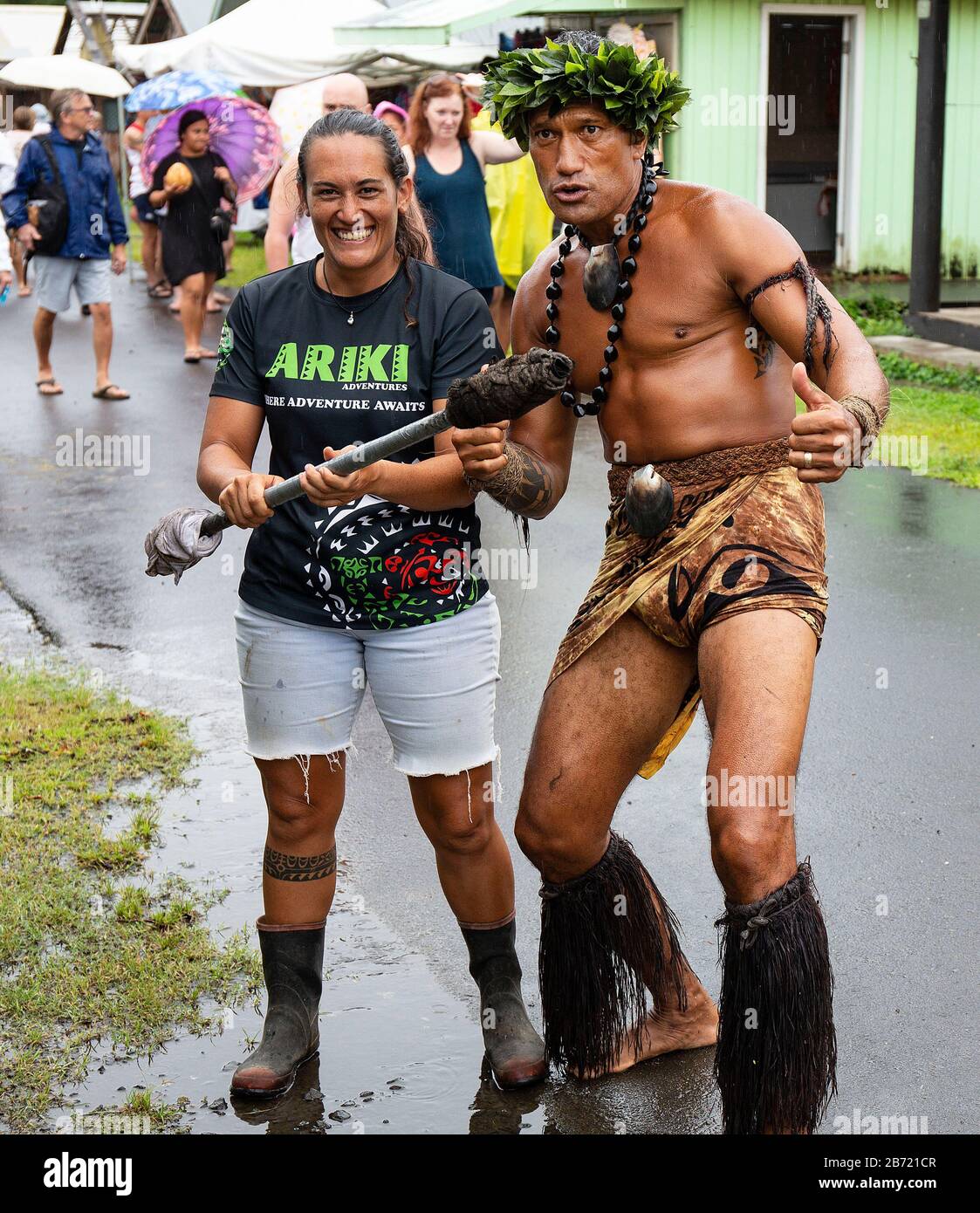 Native Rarotonga Rarotonga in the cook Islands in the Pacific Stock Photo - Alamy