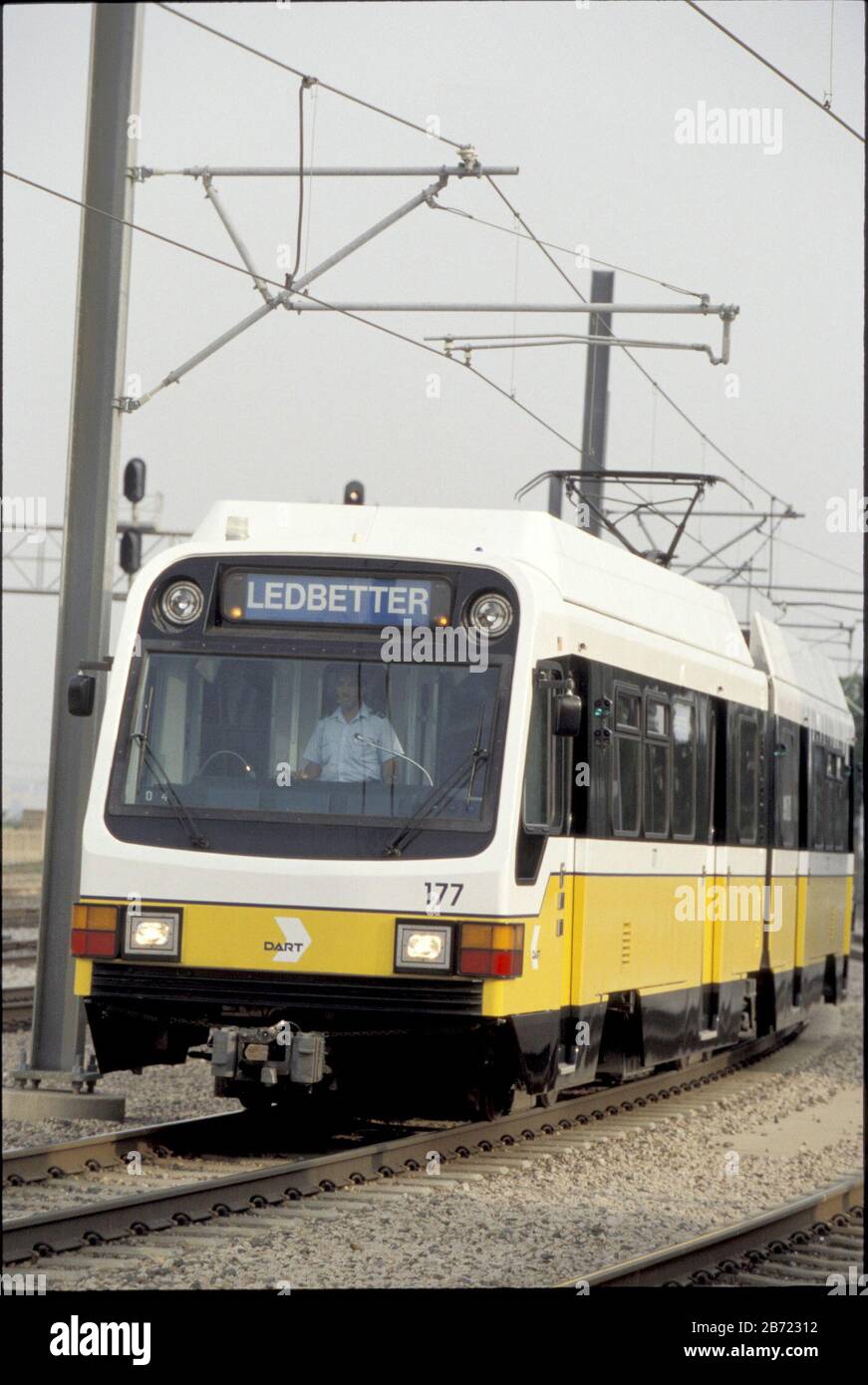 Dallas, Texas June 2001: Dallas Area Rapid (DART) train near Union Station downtown. Stock Photo - Alamy