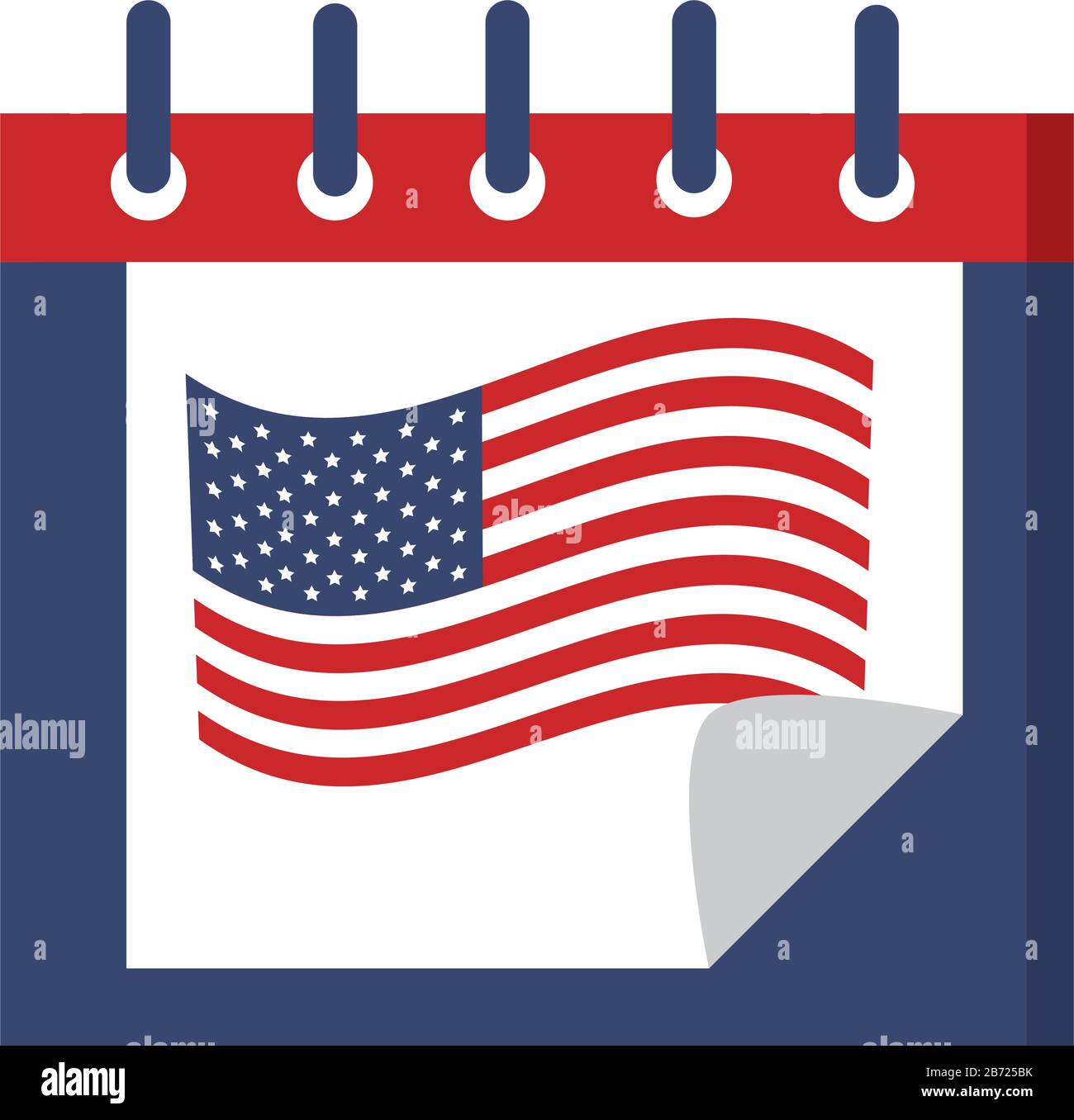 memorial day calendar flag reminder american celebration vector