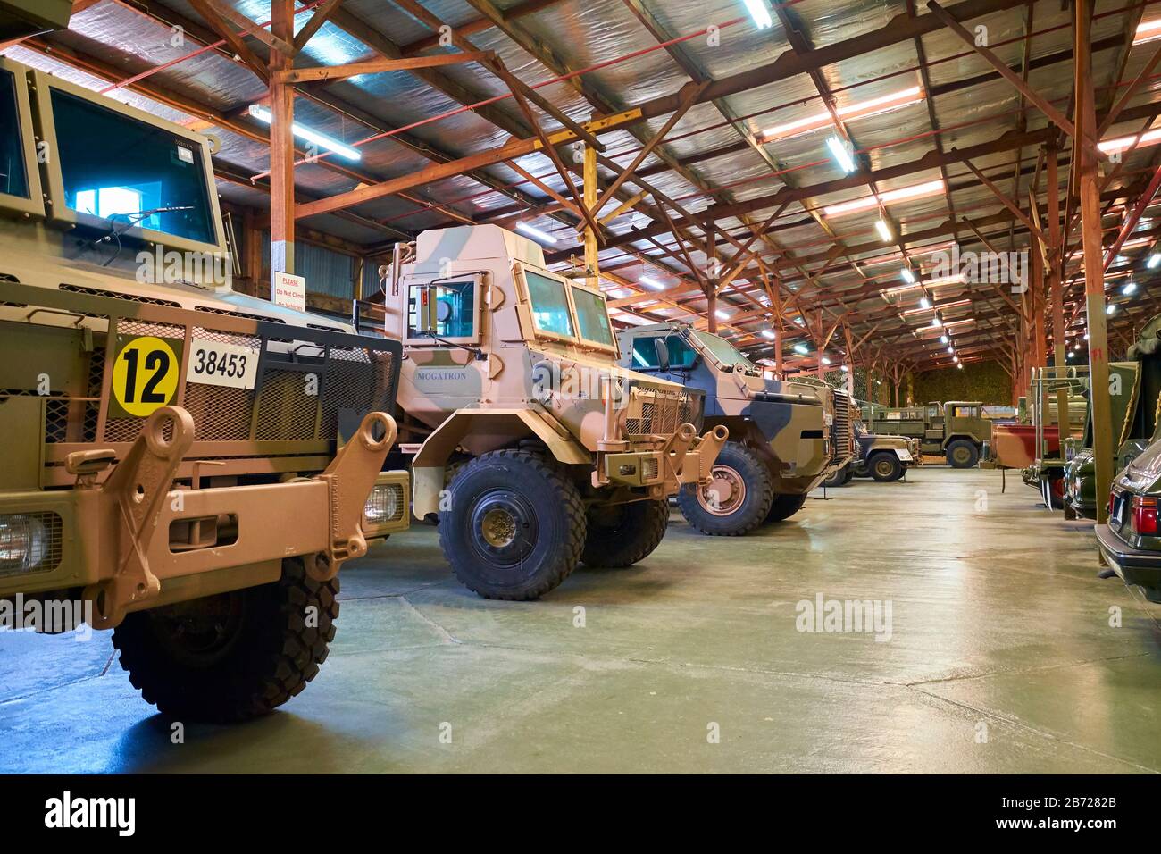 Some of the many military vehicles on display at the Army Museum. In