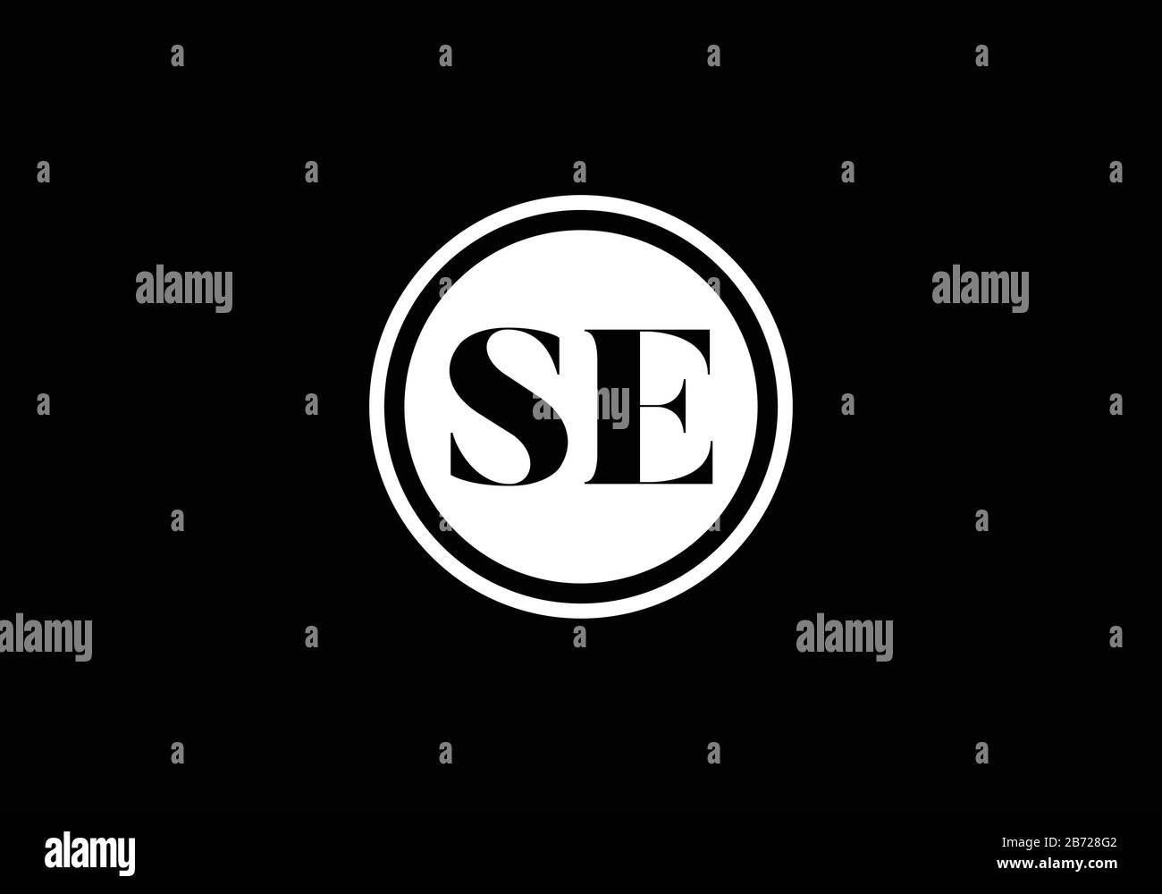 S E, SE Initial Letter Logo design vector template, Graphic Alphabet Symbol for Corporate Business Identity Stock Vector