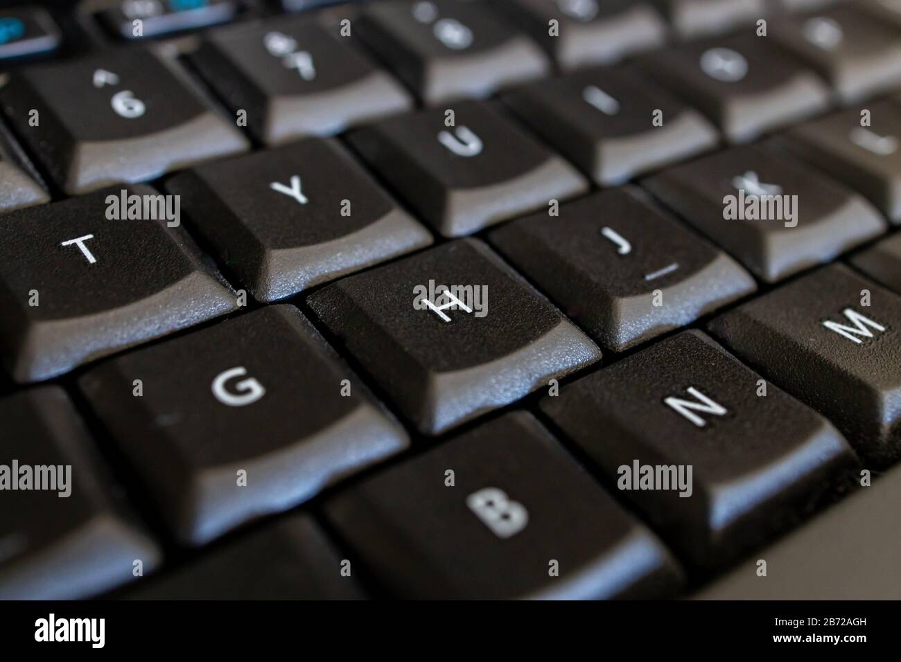 close up photo of computer keyboard Stock Photo