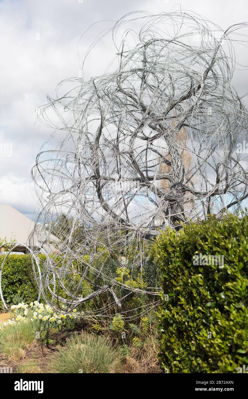 A Wire Tree Sculpture At Cornerstone Sonoma Gardens In Sonoma