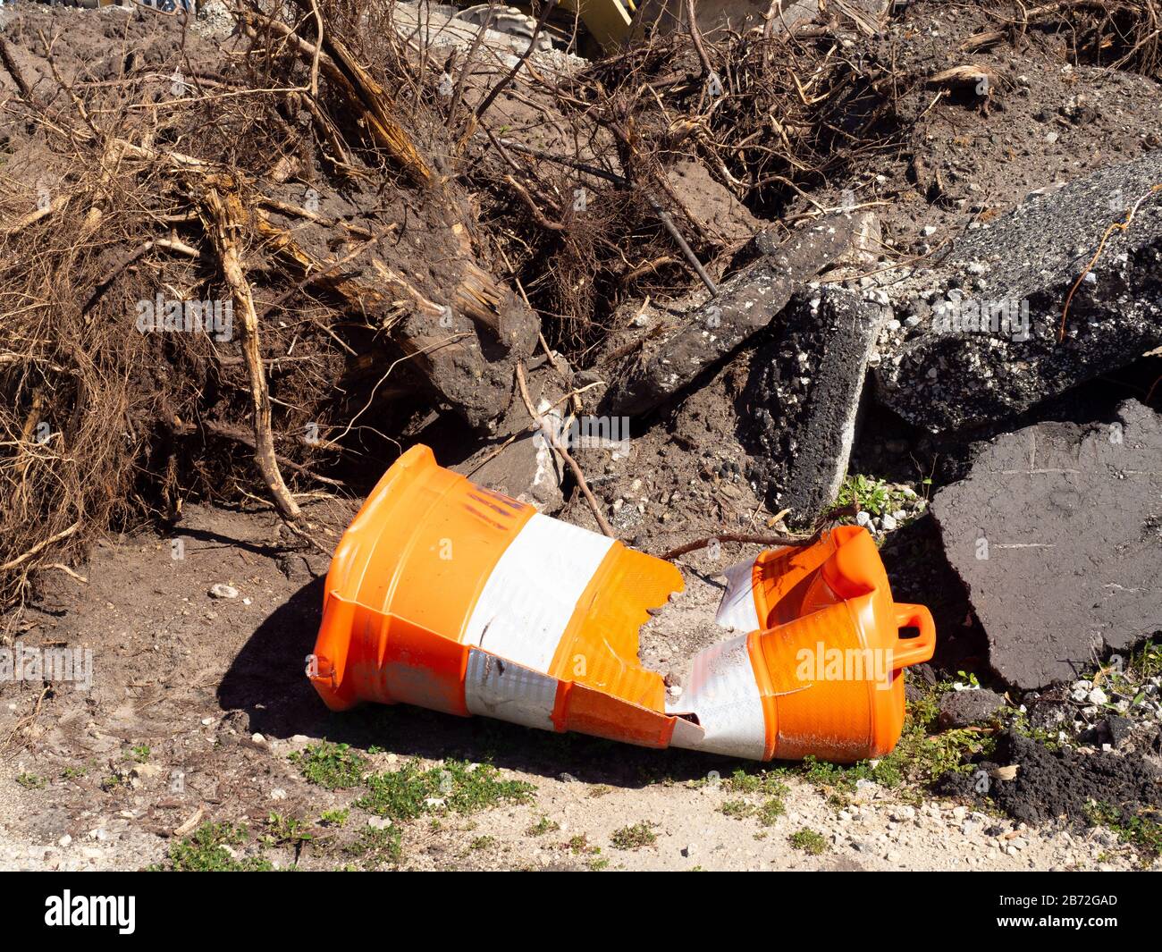Crushed orange caution cone hires stock photography and images Alamy