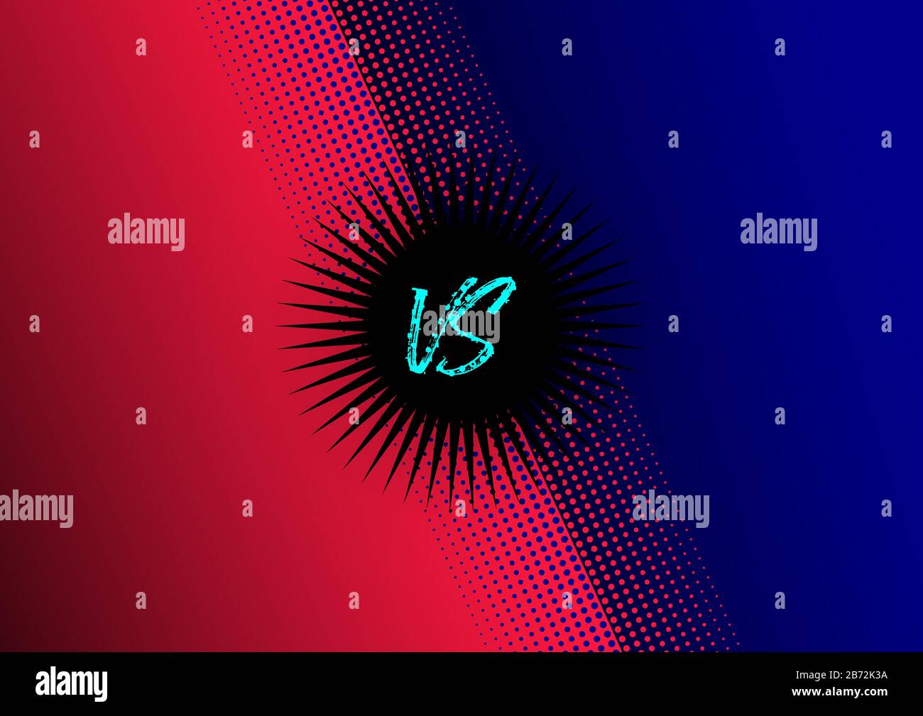 Premium Vector  Versus battle vs background with blue and red frame neon  light