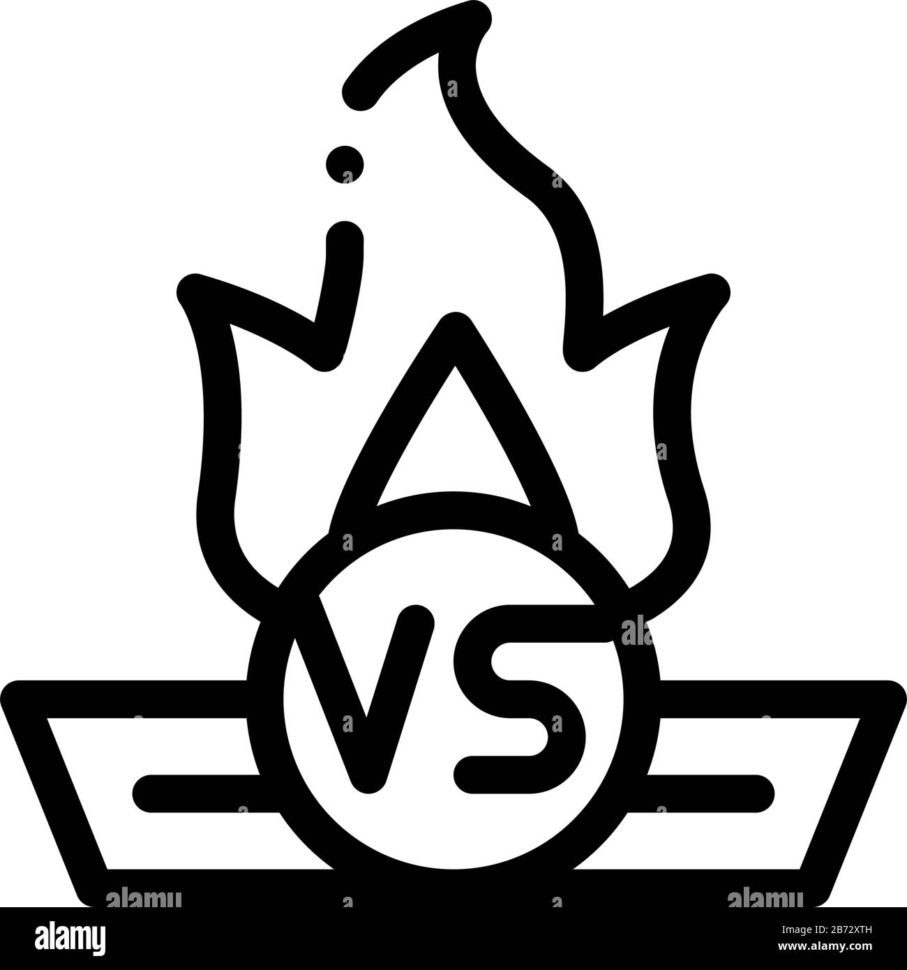 Battle Logo Icon Vector Outline Illustration Stock Vector Image & Art ...