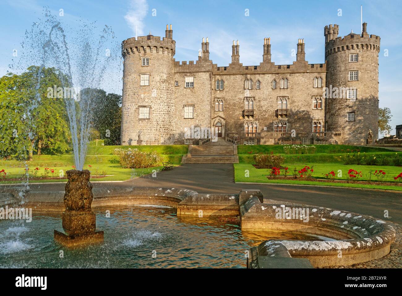 The beautiful Kilkenny Castle in Ireland Stock Photo