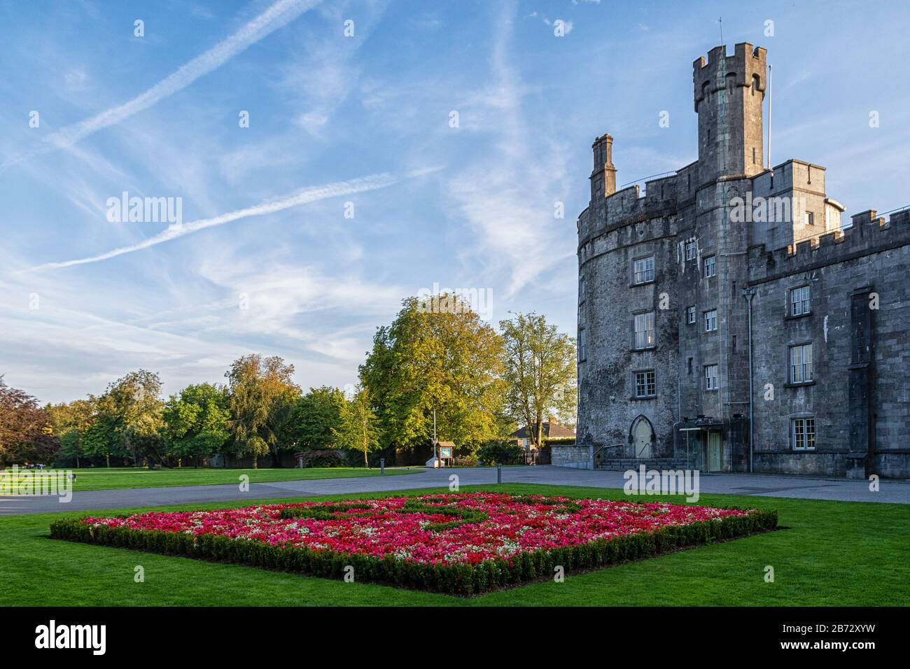The beautiful Kilkenny Castle in Ireland Stock Photo