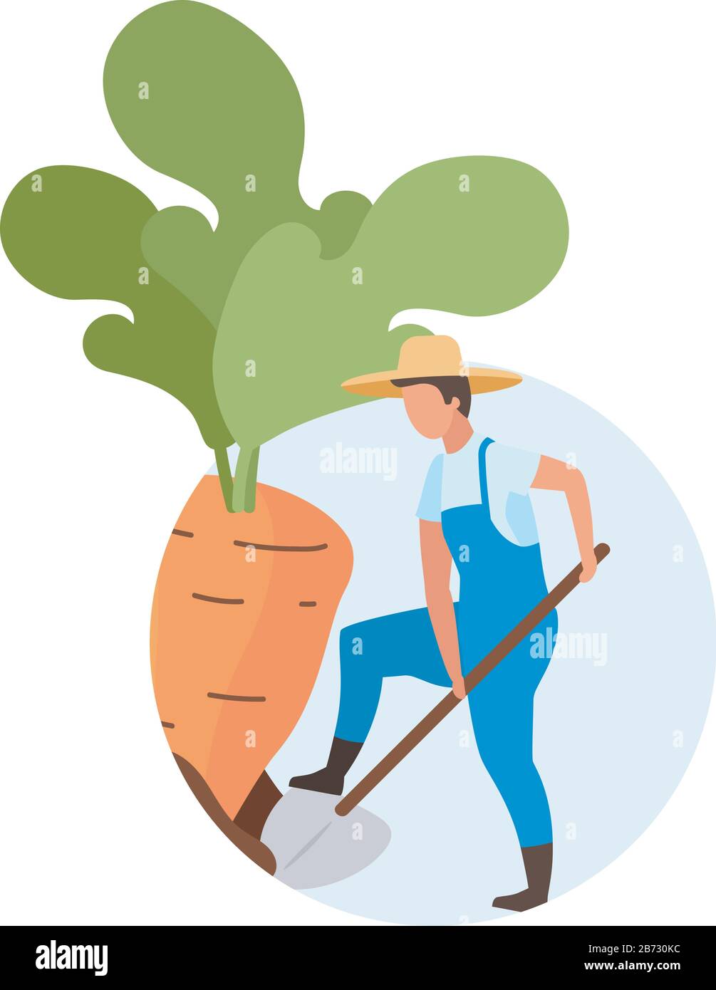 Root crops harvesting flat concept icon Stock Vector
