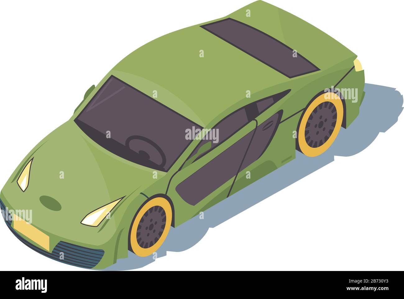 Sports car isometric color vector illustration Stock Vector Image & Art ...