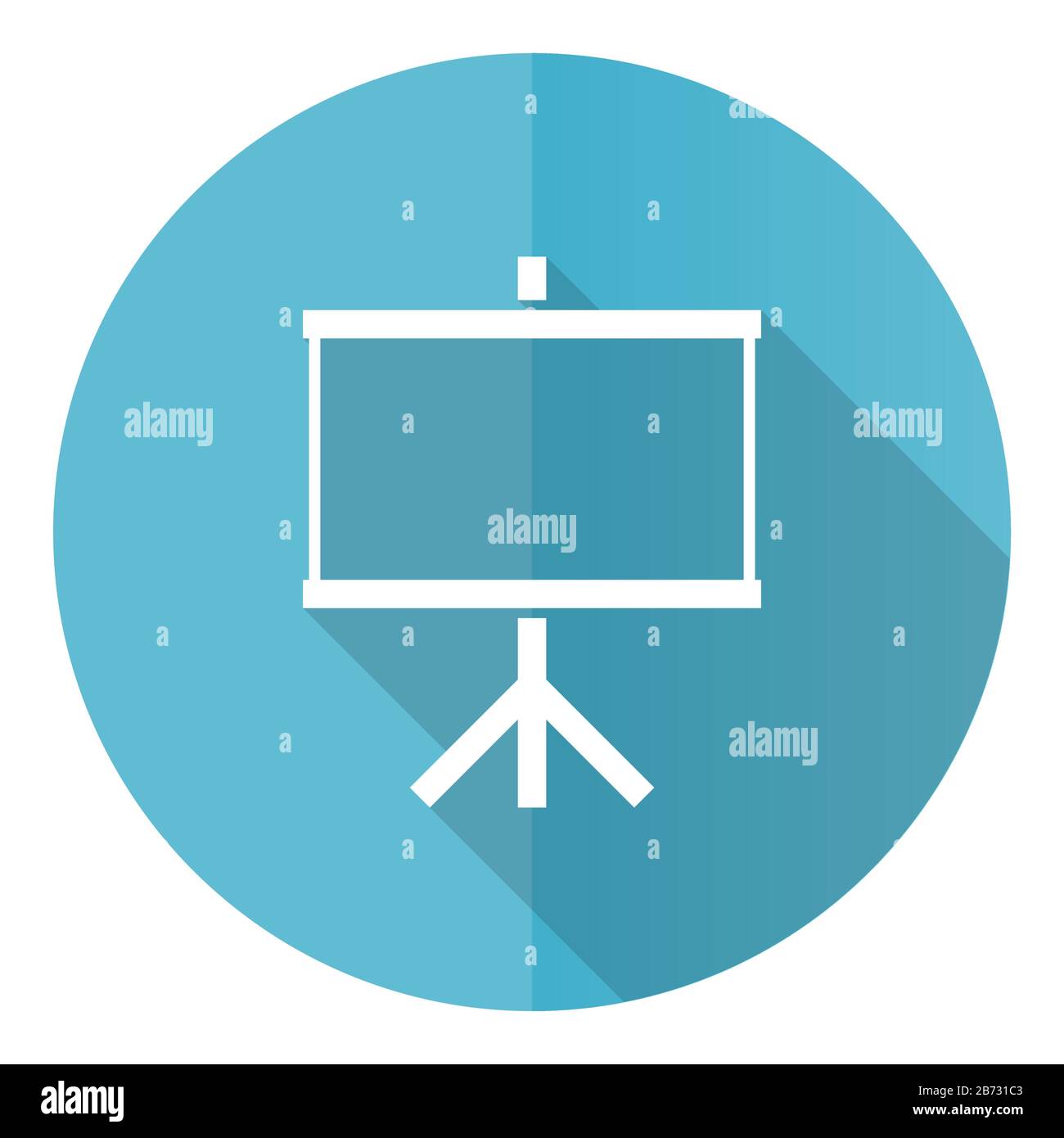 Board blue round flat design vector icon isolated on white background ...