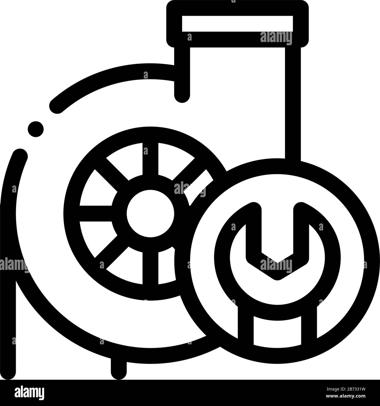 Turbine Repair Icon Vector Outline Illustration Stock Vector Image ...