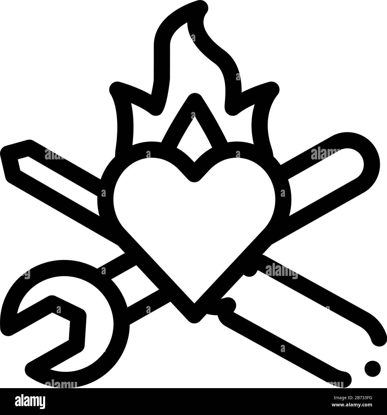 Instrument Heart Icon Vector Outline Illustration Stock Vector Image ...