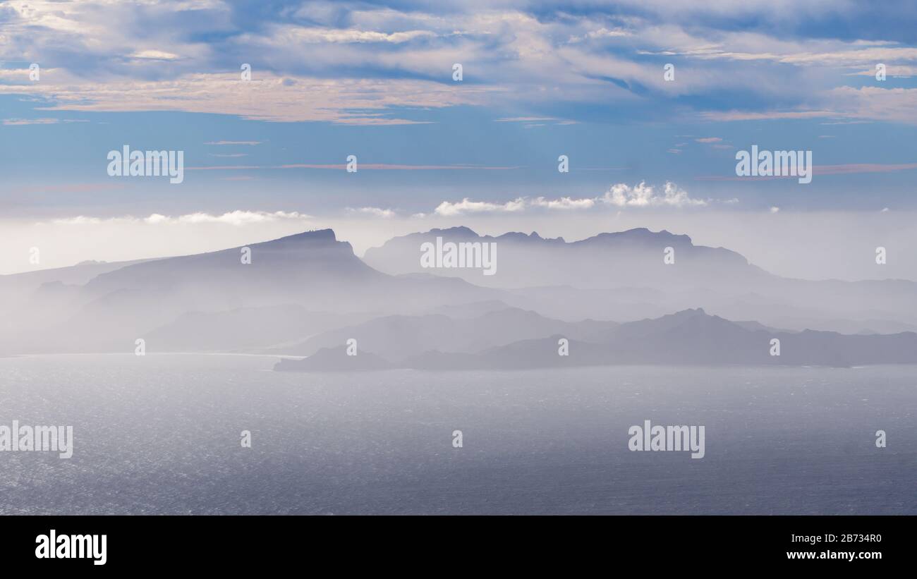 Mountains in Santo Antao Island, Cabo Verde, green cape and beautifull ...