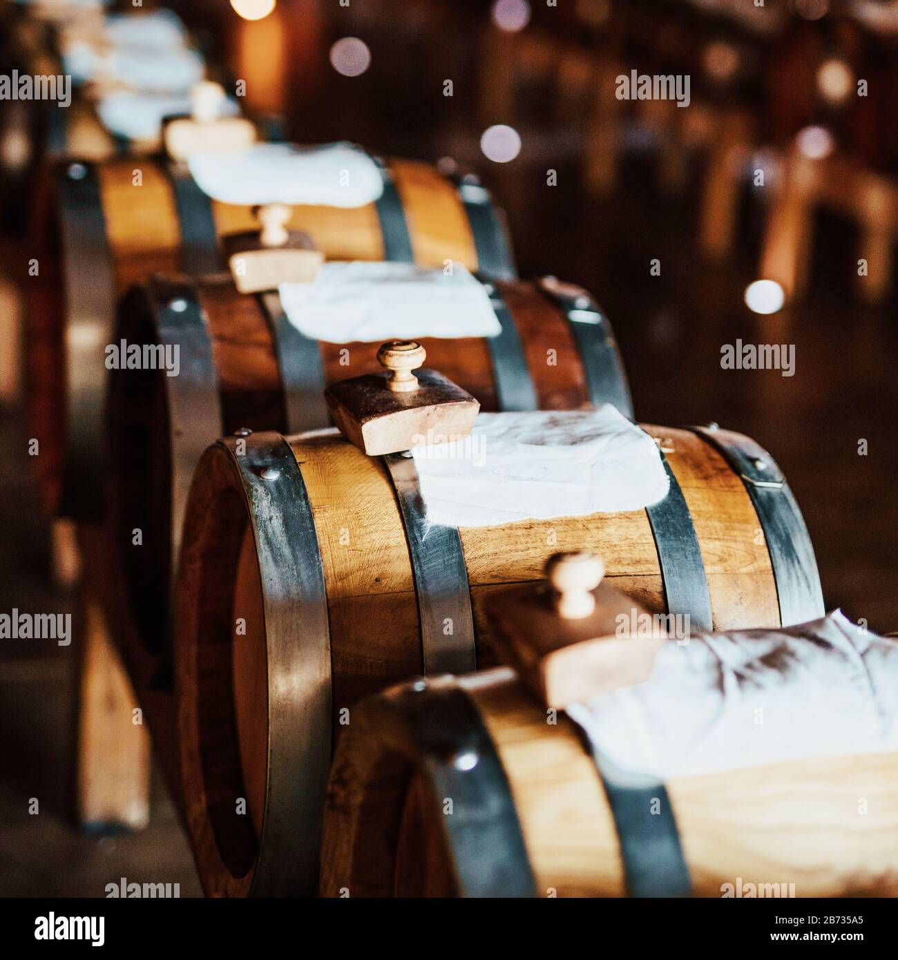 Traditional balsamic vinegar barrels in Modena, Emilia Romagna, Italy Stock Photo