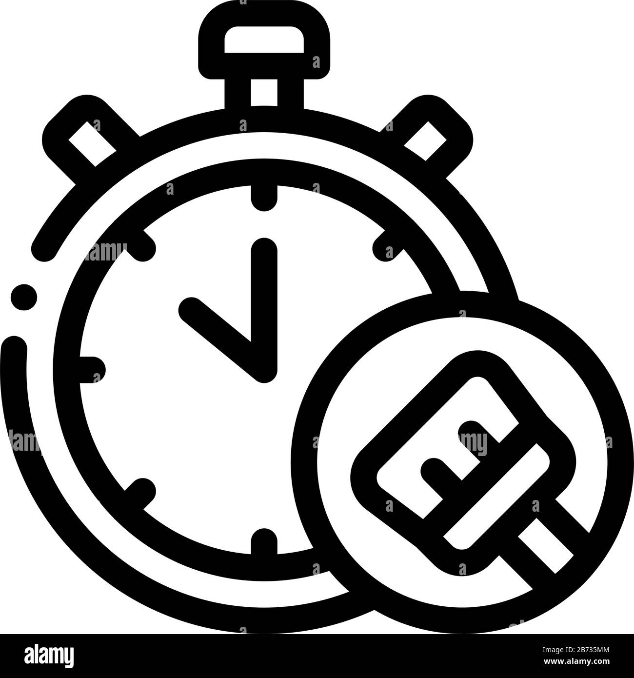 Stopwatch Brush Icon Vector Outline Illustration Stock Vector Image ...