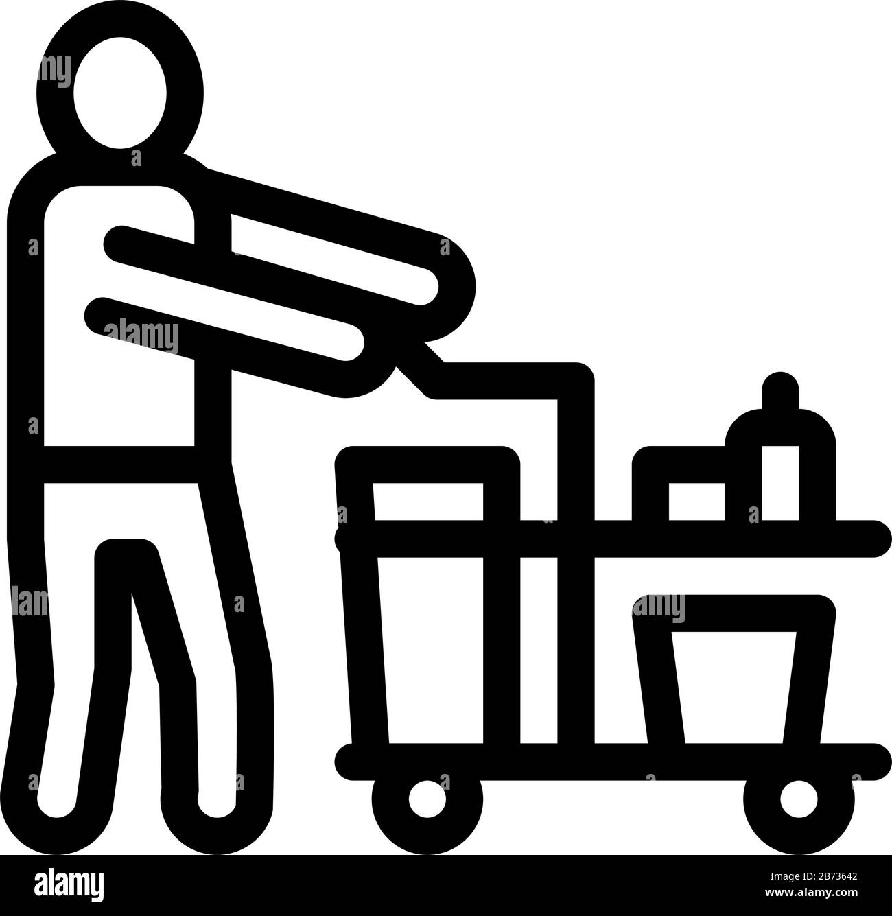 Cleaner Cart Icon Vector Outline Illustration Stock Vector Image & Art ...