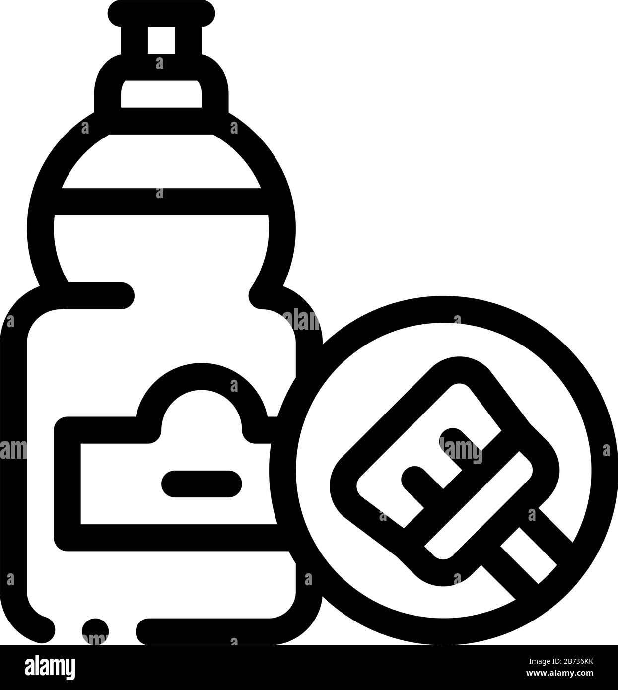 Liquid Bottle Icon Vector Outline Illustration Stock Vector Image & Art ...