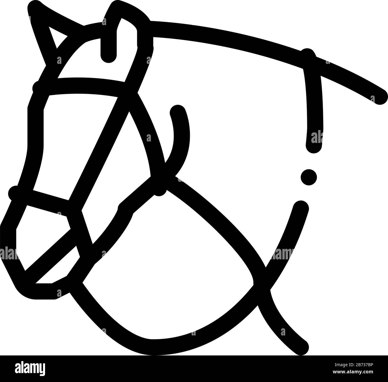 Horse Head Icon Vector Outline Illustration Stock Vector Image & Art ...