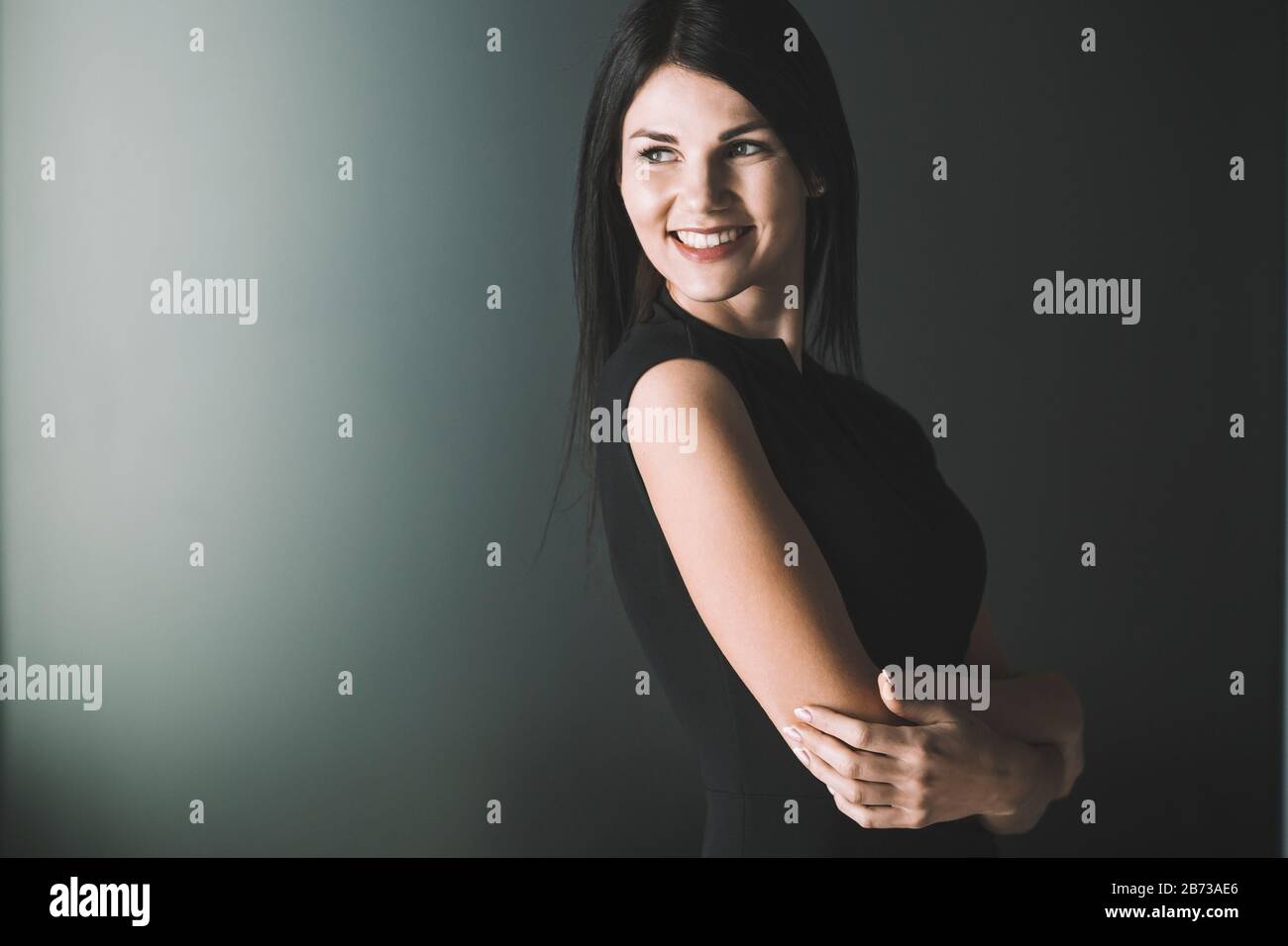 Office lady standing hi-res stock photography and images - Alamy