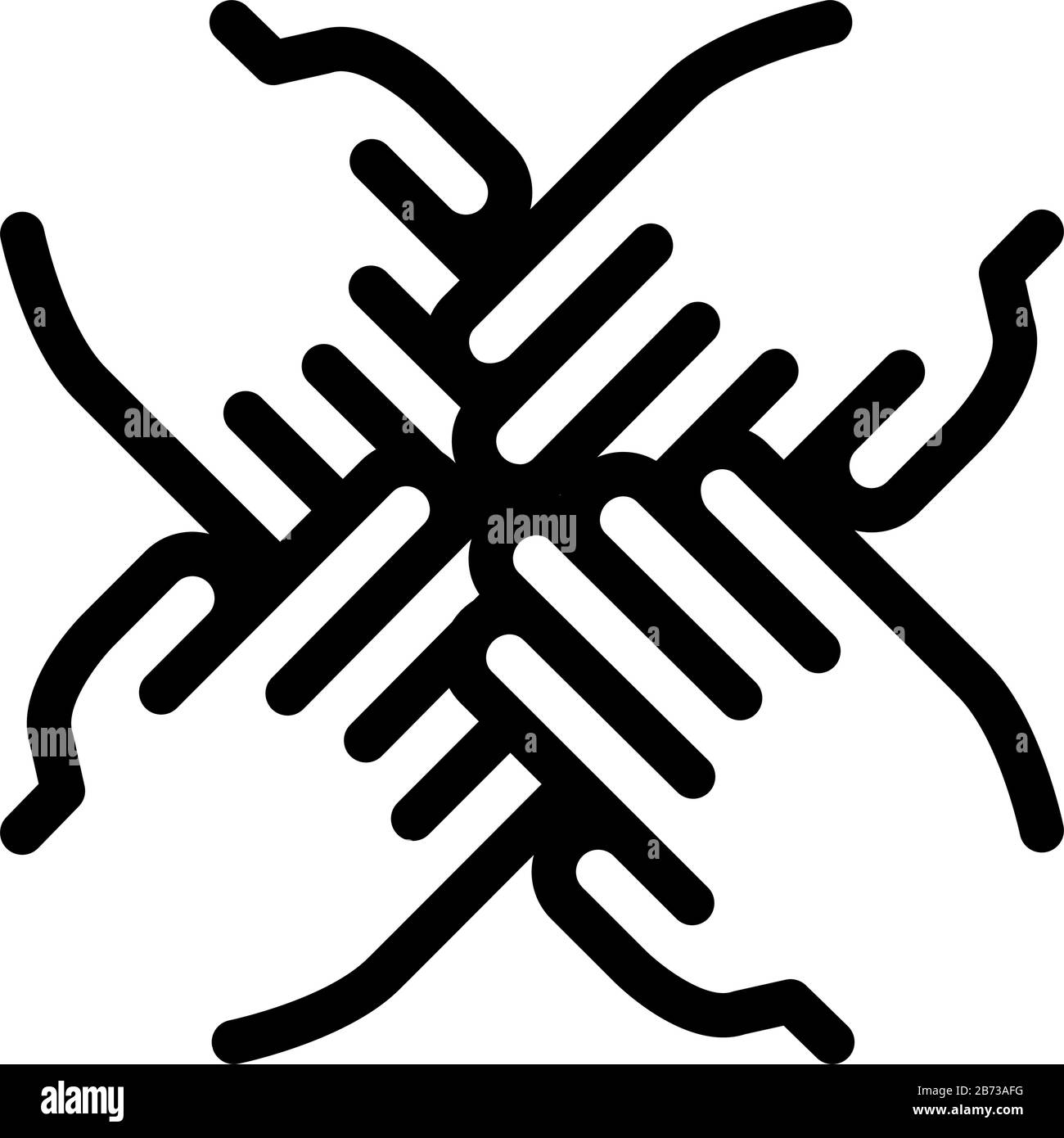 Group Handshake Icon Vector Outline Illustration Stock Vector Image ...
