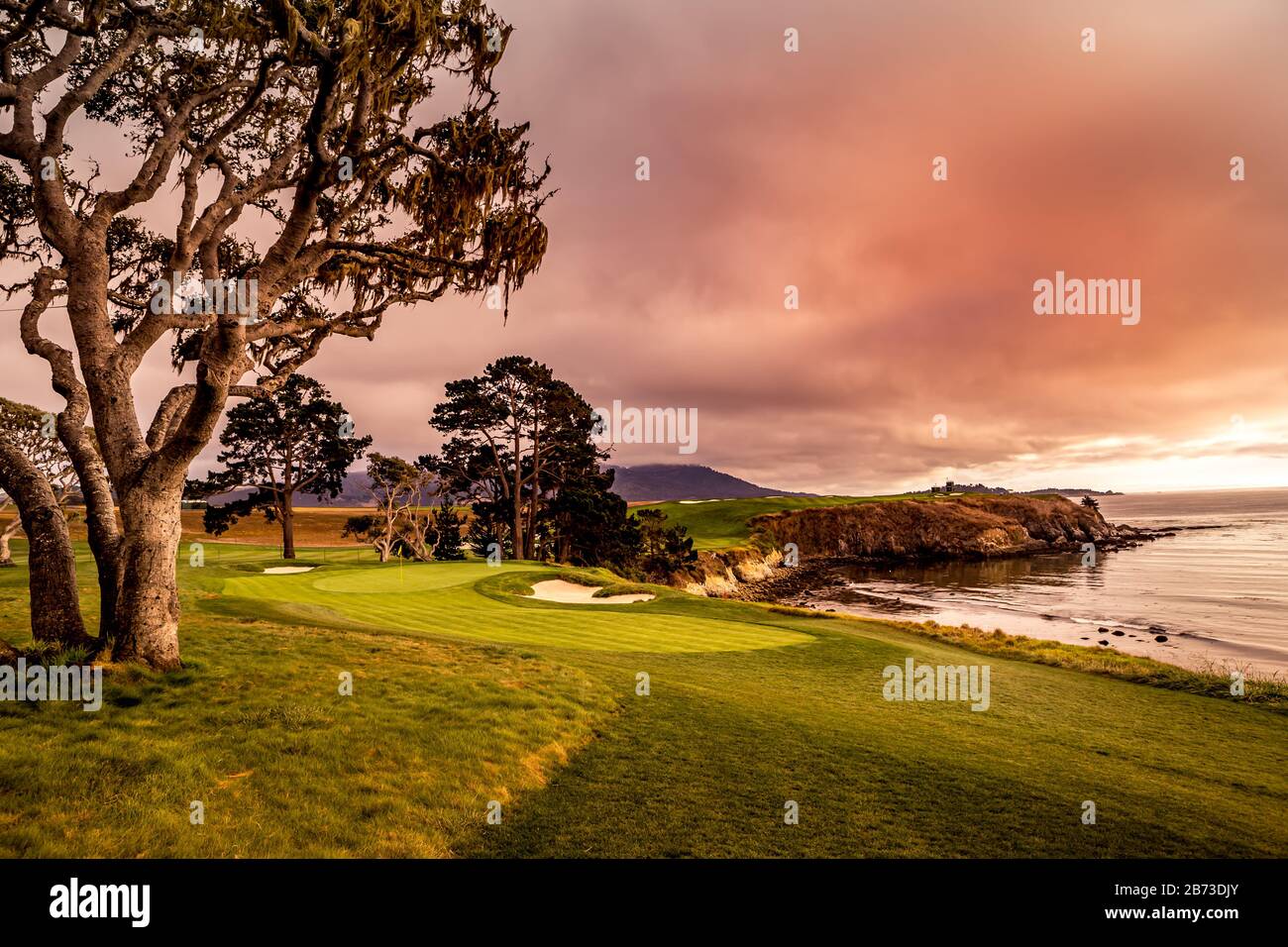 Pebble Beach golf course, Monterey, California, usa Stock Photo Alamy