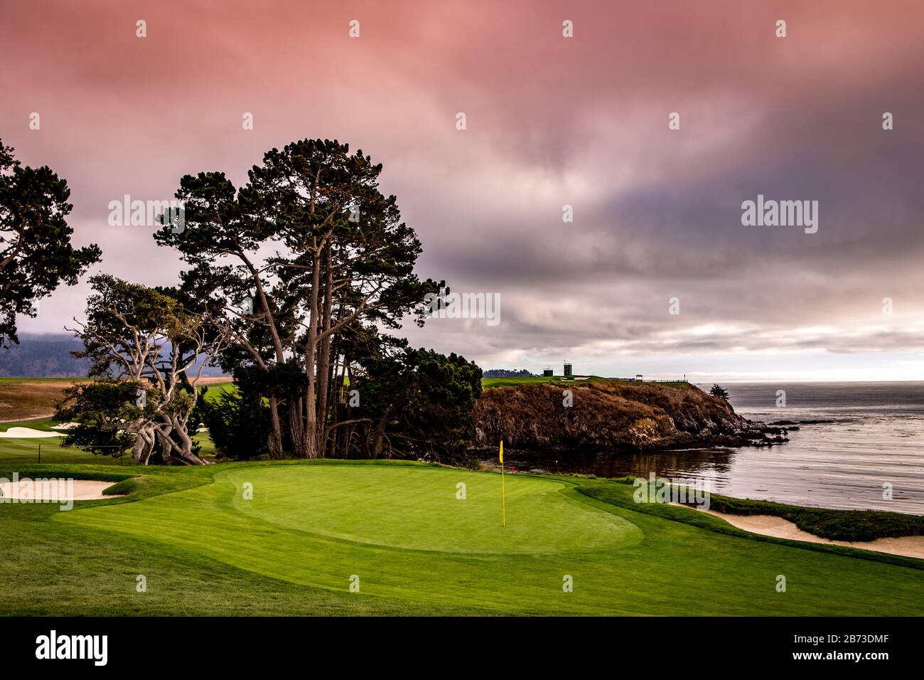 Pebble Beach golf course, Monterey, California, usa Stock Photo Alamy