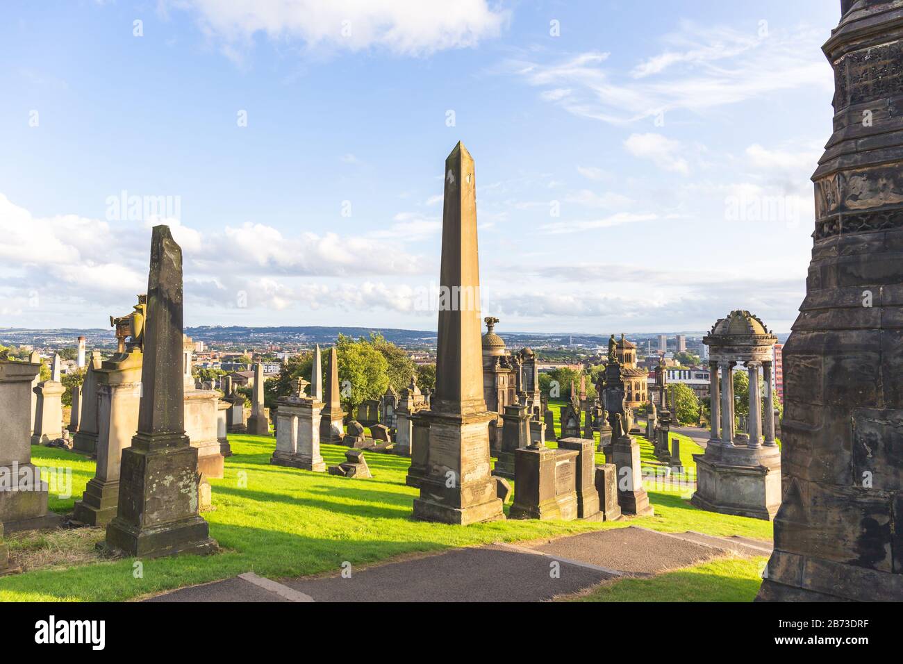 Historic Glasgow cemetery - Necropolis. Glasgow, Scotland, UK Stock Photo