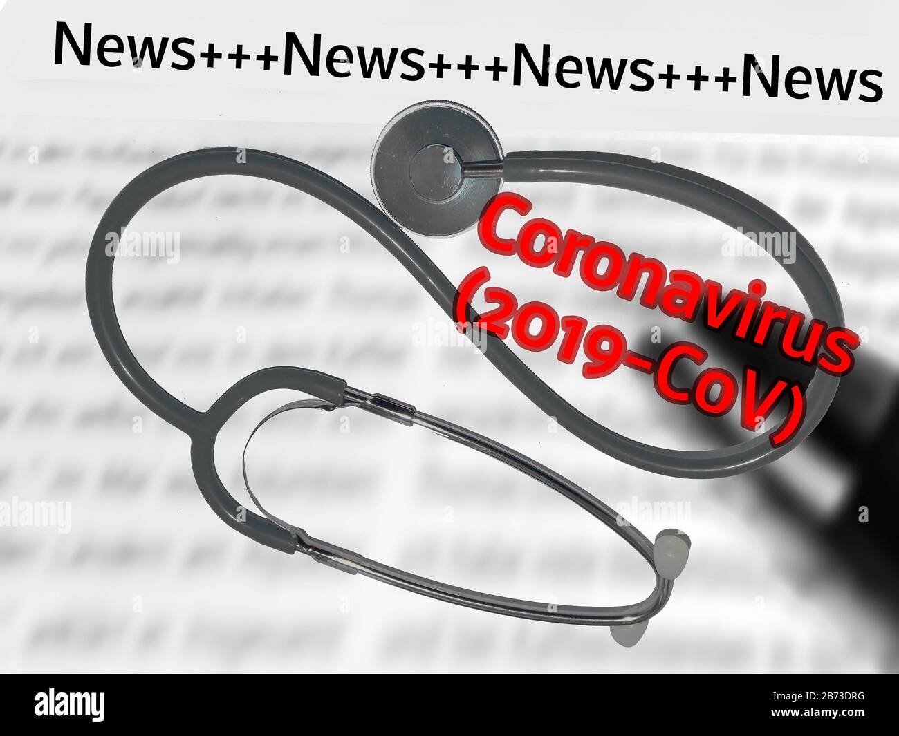 Coronavirus (2019-CoV) news news Stock Photo