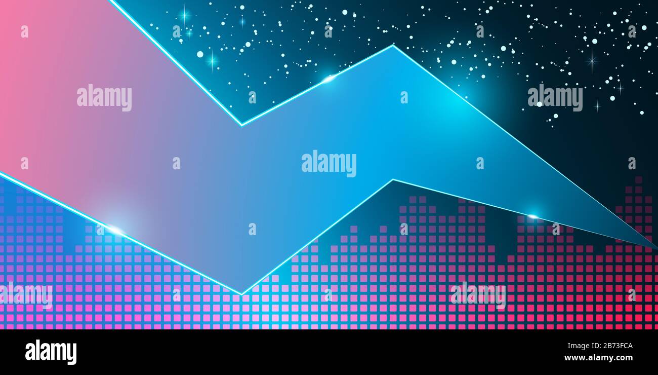 Pink and blue neon retro colors large banner background Stock Photo Alamy