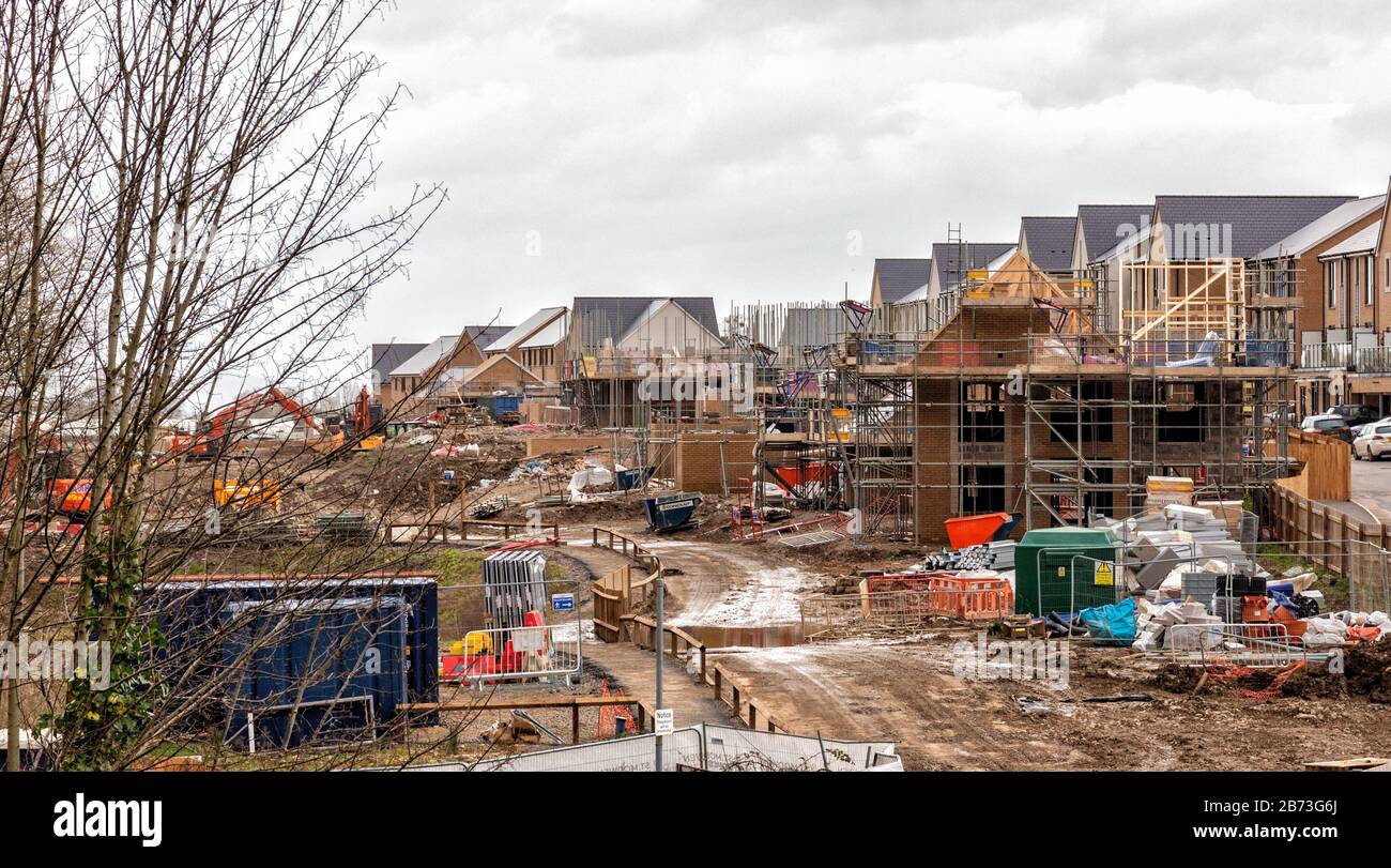 New houses being built in Dursley, Gloucestershire, England, United Kingdom Stock Photo