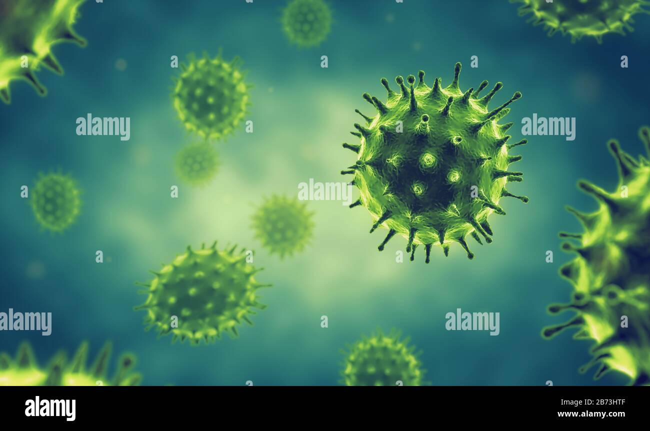 An illustration of the influenza virus cells Stock Photo - Alamy