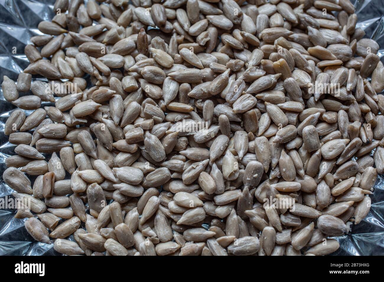 A pile of sunflower seeds as bird feed Stock Photo
