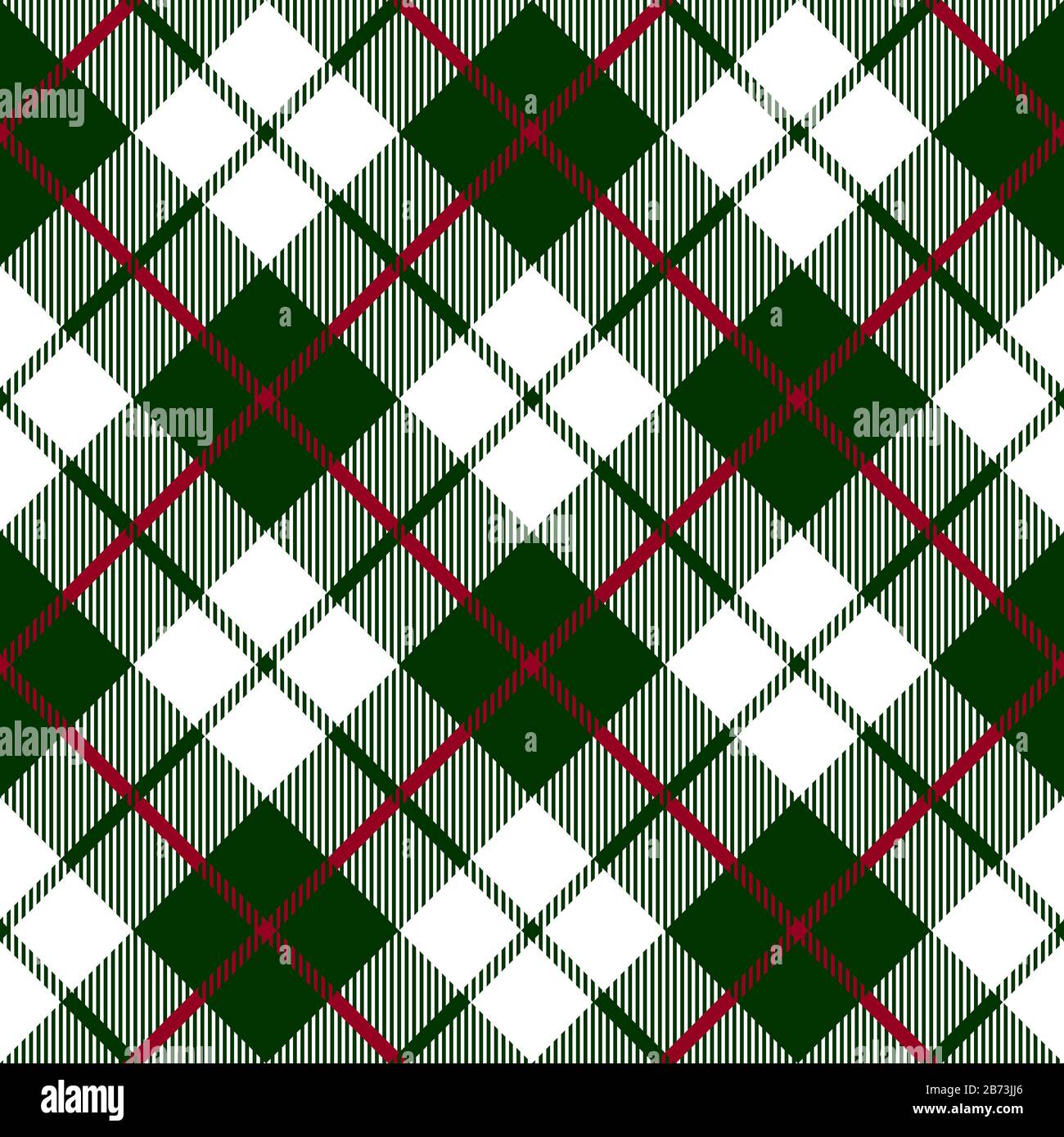 Green red check plaid texture seamless pattern Stock Vector