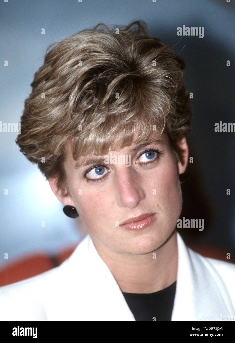 Princess Diana visits Czechoslovakia May 1991 Stock Photo