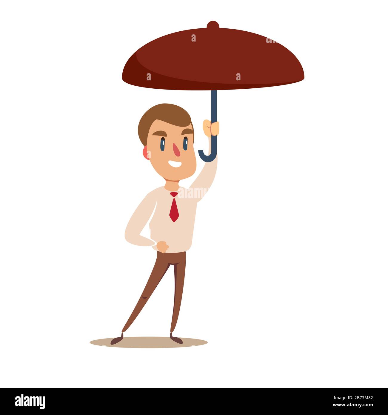 Business Man with an umbrella Stock Vector Image & Art - Alamy