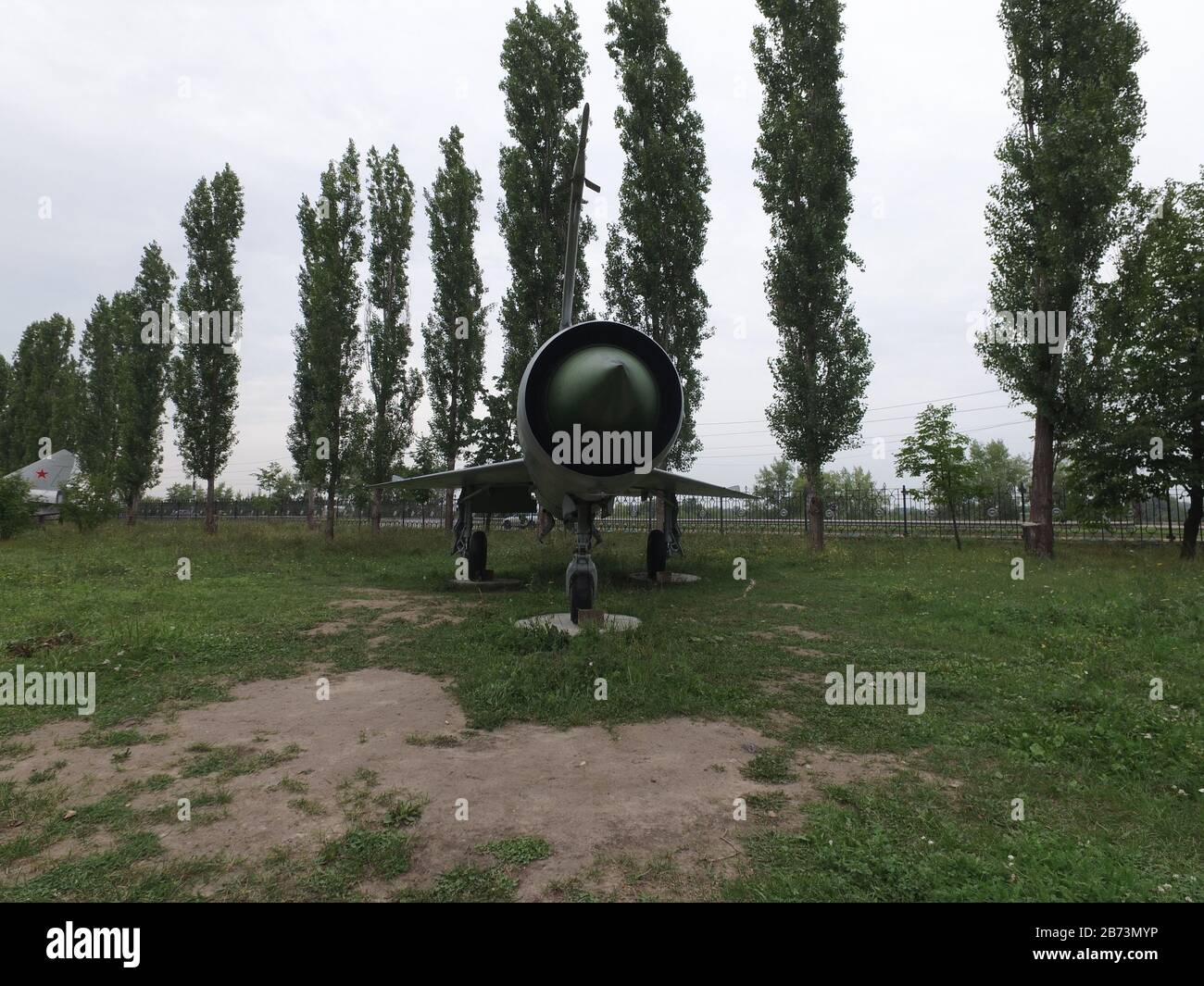 The supersonic multi-role fighter.  Victory Park. MIG 21 Bis. Russia Stock Photo