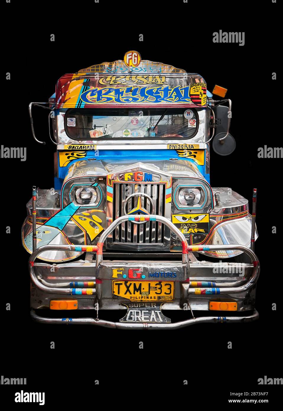 Divisoria Market, Manila, Philippines, Asia: Isolated view of a typical colourful decorated Philippine Jeepney Stock Photo