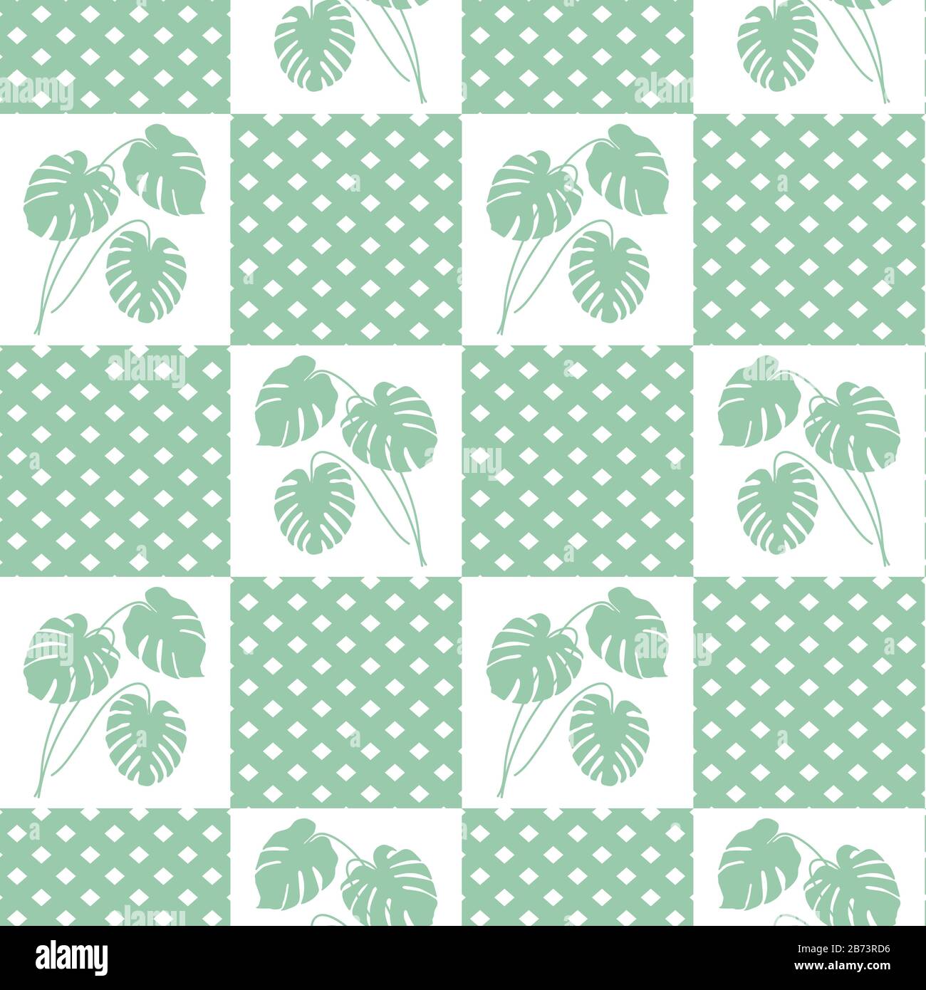 Vector Seamless pattern with house plant. Houseplant. Green natural ...